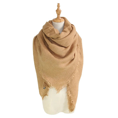 Solid Color Square Scarf Wrap
