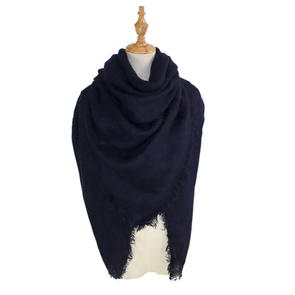 Solid Color Square Scarf Wrap