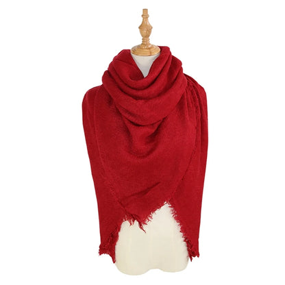 Solid Color Square Scarf Wrap