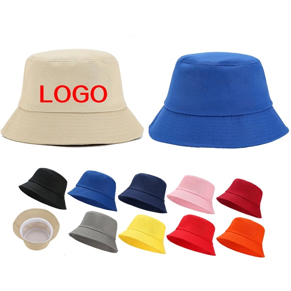 Cotton Bucket Hat Custom Logo Beach Fishing Cap