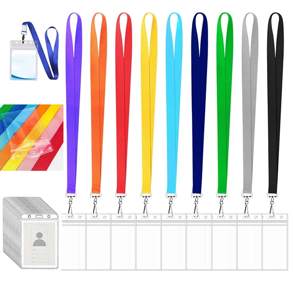 Lanyards With Clear ID Card Badge Holder