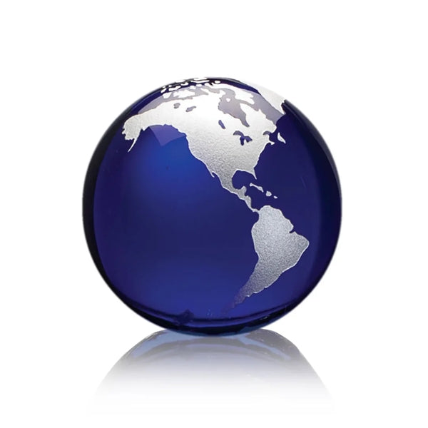 Globe Paperweight - Blue