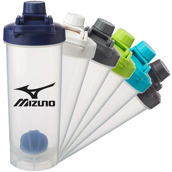 24 Oz. Plastic Shaker Bottle W/ Mixer & Handle