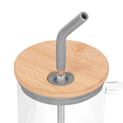 32oz. Glass Tumbler with Handle and Straw