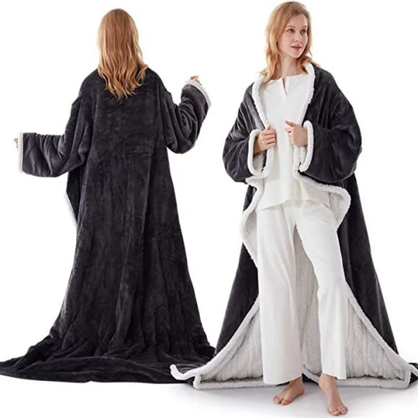 Electric Snuggle Blanket Wearable with Sleeves