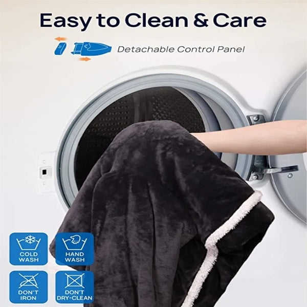 Electric Snuggle Blanket Wearable with Sleeves