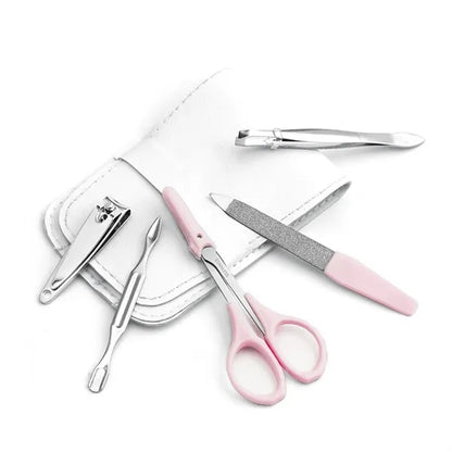 5Pcs Eyebrow Tweezers Set with Pouch