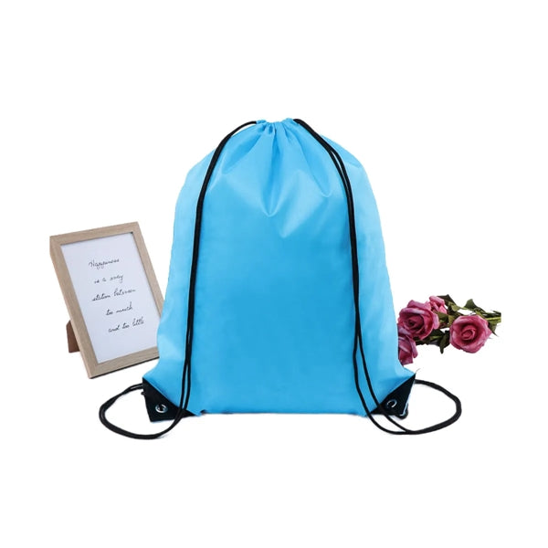 MOQ 30pcs Polyester Drawstring Backpack Bag