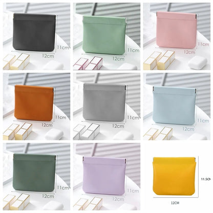 PU Leather Squeeze Coin Purse Pouch Change Holder Organizer