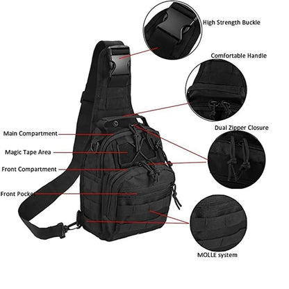 Tactical Molle Sling Bag  Backpack Shoulder Chest Daypack