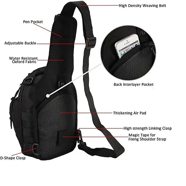 Tactical Molle Sling Bag  Backpack Shoulder Chest Daypack