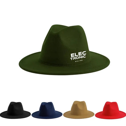 Custom Classic Solid Wide Brimmed Soft Fur Panama Hat