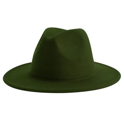 Custom Classic Solid Wide Brimmed Soft Fur Panama Hat