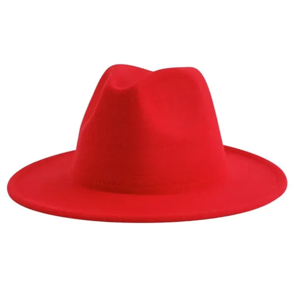 Custom Classic Solid Wide Brimmed Soft Fur Panama Hat
