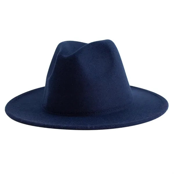 Custom Classic Solid Wide Brimmed Soft Fur Panama Hat