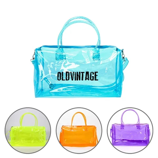 Custom Clear Duffel Tote Crossbody Bag