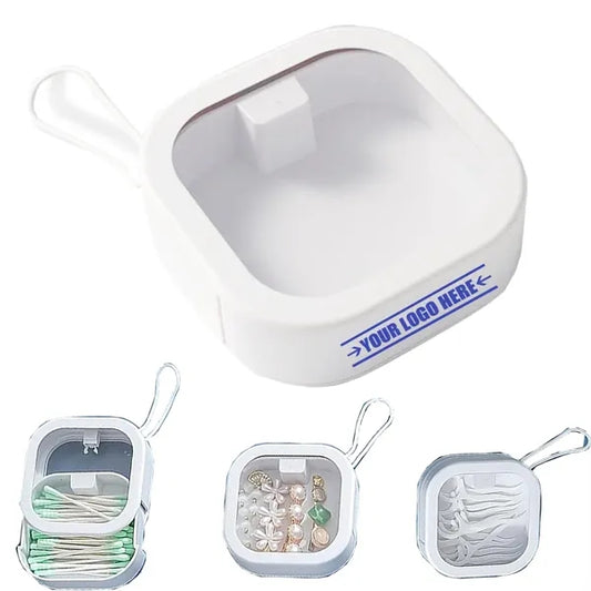 Portable Travel Hair Tie Organizer Cotton Swabs Holder