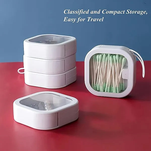 Portable Travel Hair Tie Organizer Cotton Swabs Holder