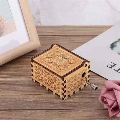 Customized Wood Hand Crank Music Box