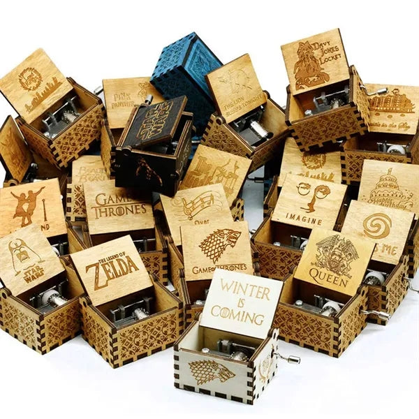 Customized Wood Hand Crank Music Box