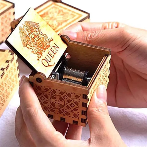Customized Wood Hand Crank Music Box