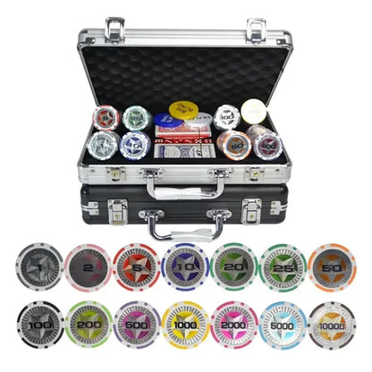 Texas Holdem Poker Chips Aluminum Case Set