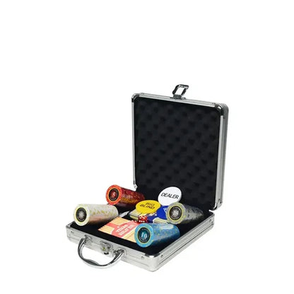 Texas Holdem Poker Chips Aluminum Case Set
