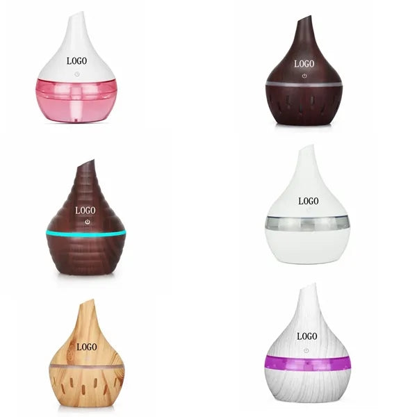 Wood Grain LED USB Color-changing Humidifier