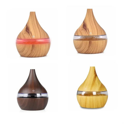 Wood Grain LED USB Color-changing Humidifier