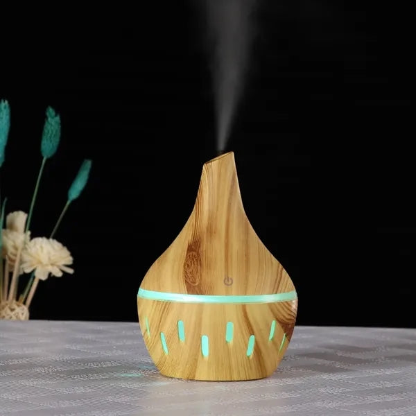 Wood Grain LED USB Color-changing Humidifier