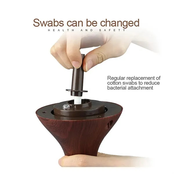Wood Grain LED USB Color-changing Humidifier