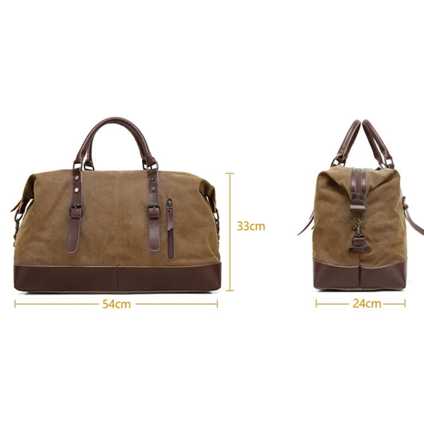 Large Canvas Travel Duffle Luggage Bag for Men & Women
