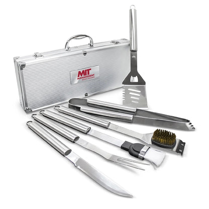 6pc BBQ Grill Set w/ Stainless Steel Tools & Aluminum Case
