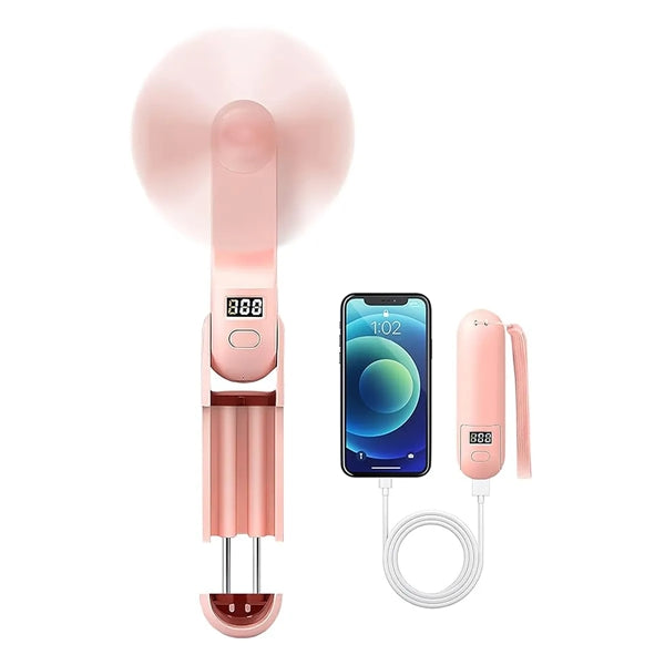 Usb Mini Fan with Powerbank and Telescopic Stand