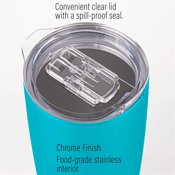 20oz. Chrome Finish Vacuum-Sealed Tumbler with Copper Lining