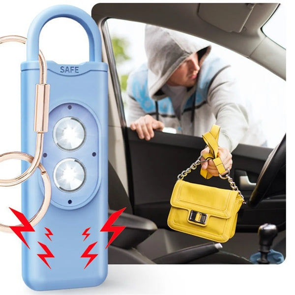 Personal Alarm Emergency Siren Whistle Keychain Dual LED