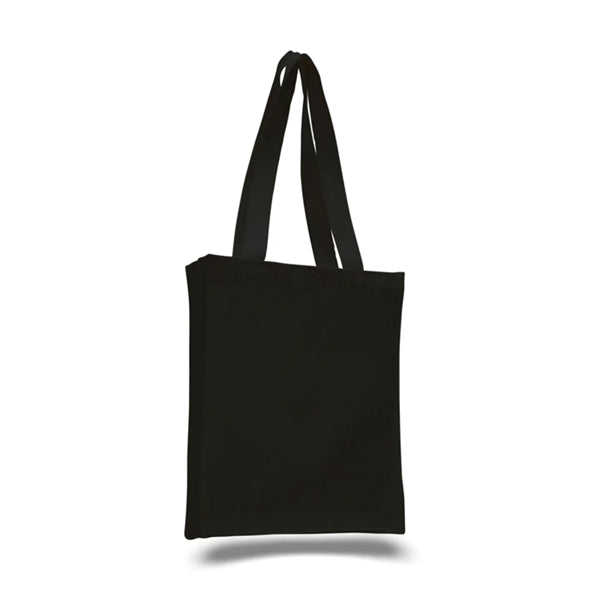 12 Oz. Cotton Canvas Book Tote Bag With Gusset