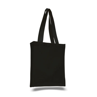 12 Oz. Cotton Canvas Book Tote Bag With Gusset