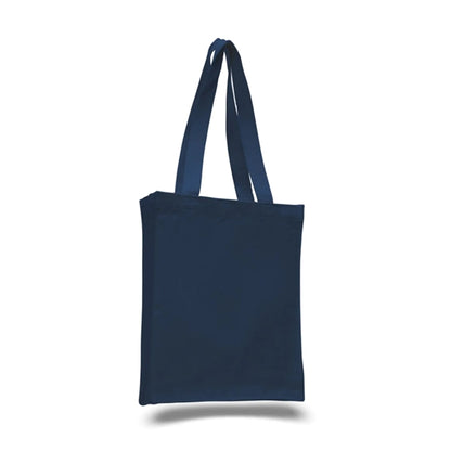 12 Oz. Cotton Canvas Book Tote Bag With Gusset