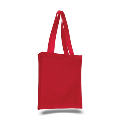 12 Oz. Cotton Canvas Book Tote Bag With Gusset