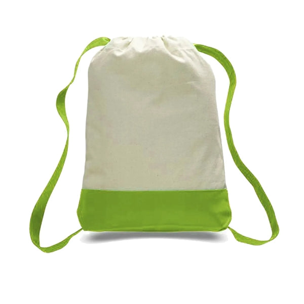 12 Oz. Cotton Canvas Two Tone Sport Backpack