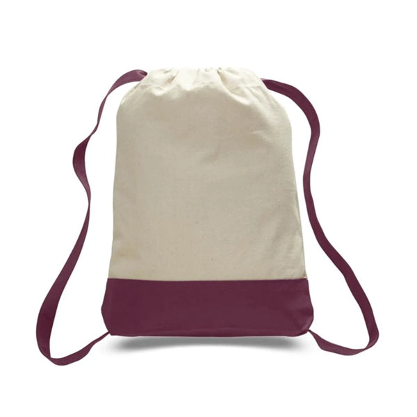 12 Oz. Cotton Canvas Two Tone Sport Backpack