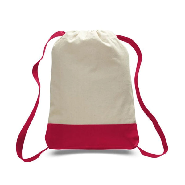 12 Oz. Cotton Canvas Two Tone Sport Backpack