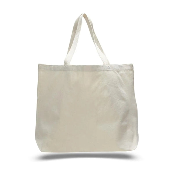 12 Oz. Cotton Canvas Jumbo Tote Bag With Long Handles