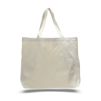 12 Oz. Cotton Canvas Jumbo Tote Bag With Long Handles