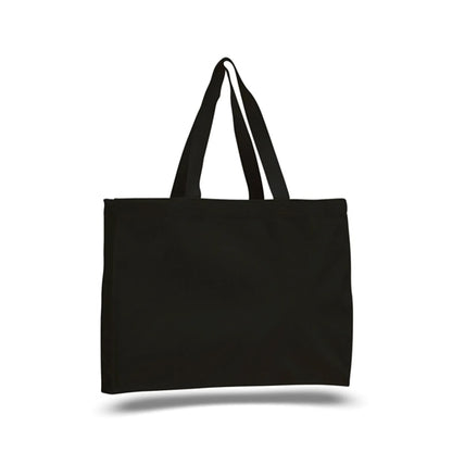 12 Oz. Cotton Canvas Gusset Tote Bag With Web Handles
