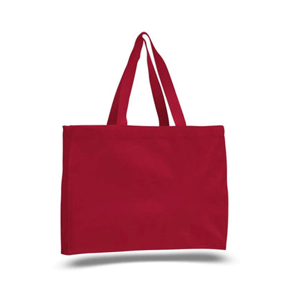 12 Oz. Cotton Canvas Gusset Tote Bag With Web Handles