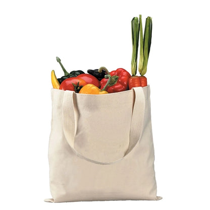 12 oz. 100% Cotton Canvas Tour Tote Bag With Bottom Gusset