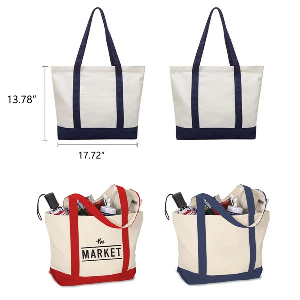 Customizable Promotional Canvas Captain Tote Bag