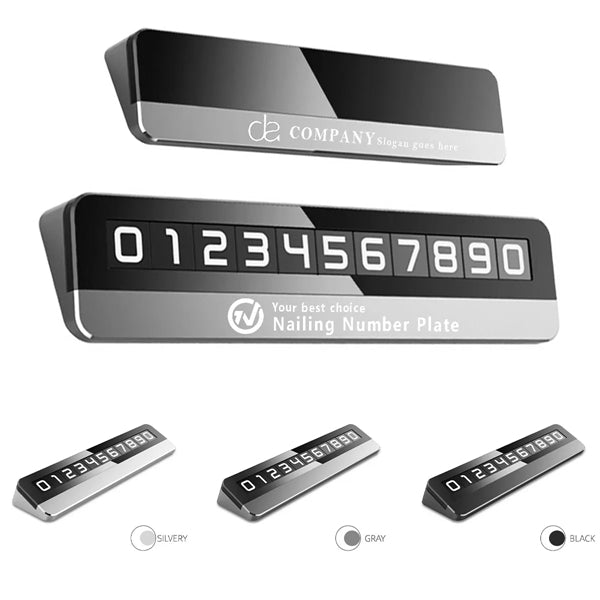 Luminous Car Parking Phone Card Logo Number Plate